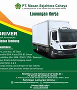 Loker Driver Palembang Terbaru Dalam 3 Hari Terakhir